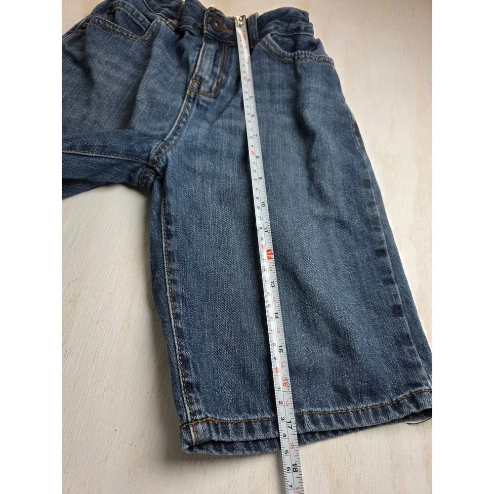 Childrens Place Boys Denim Shorts Size 10 Medium Wash Blue Adjustable Waist Y2K